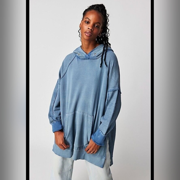 Free People Tops - Free People - Zoe pullover hoodie, NWOT, size L
